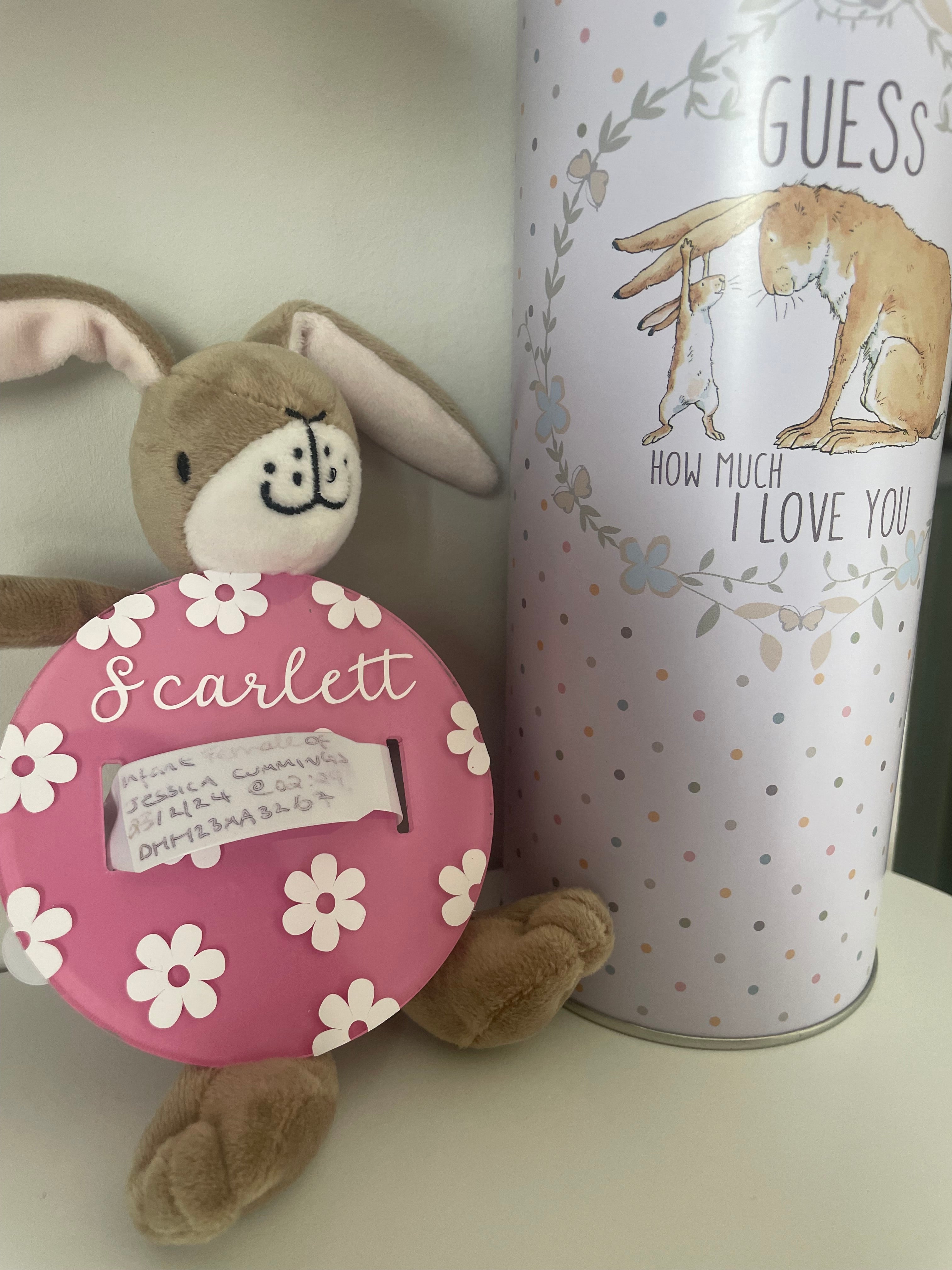 Personalised Acrylic Baby Bracelet Holder