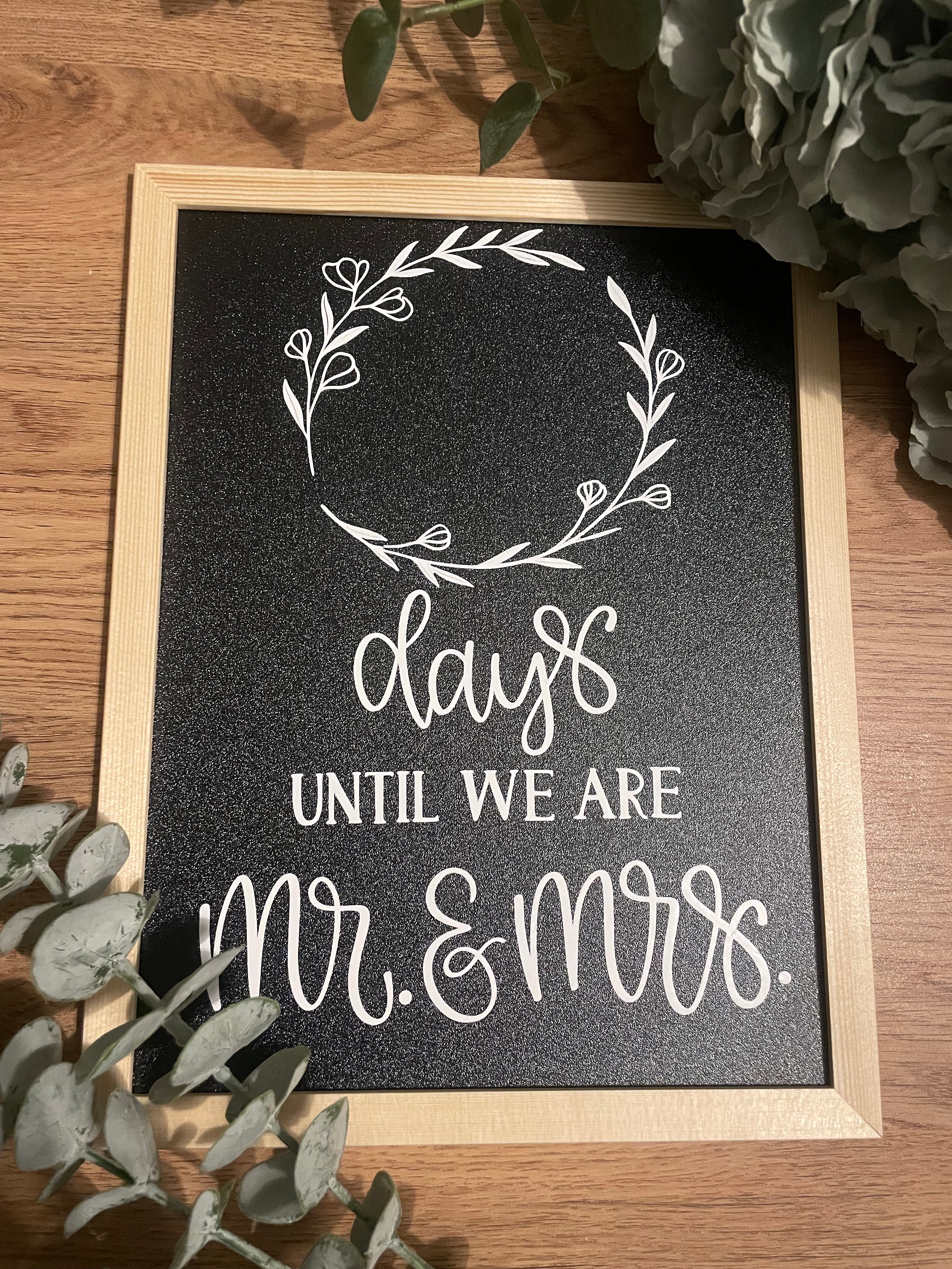 Wedding Countdown Chalkboard