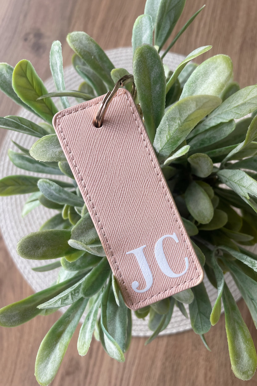 Personalised Leather Keyring