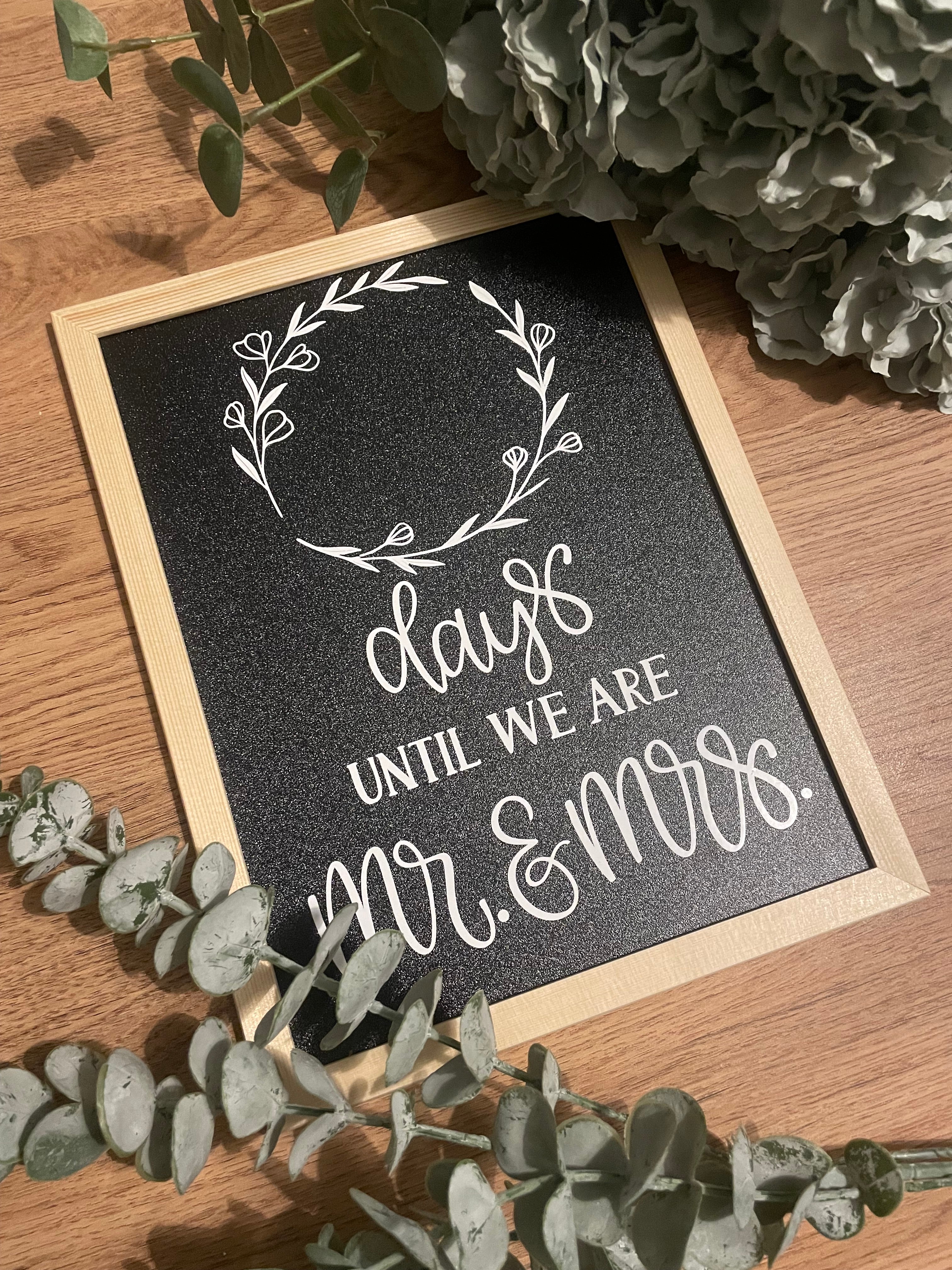 Wedding Countdown Chalkboard