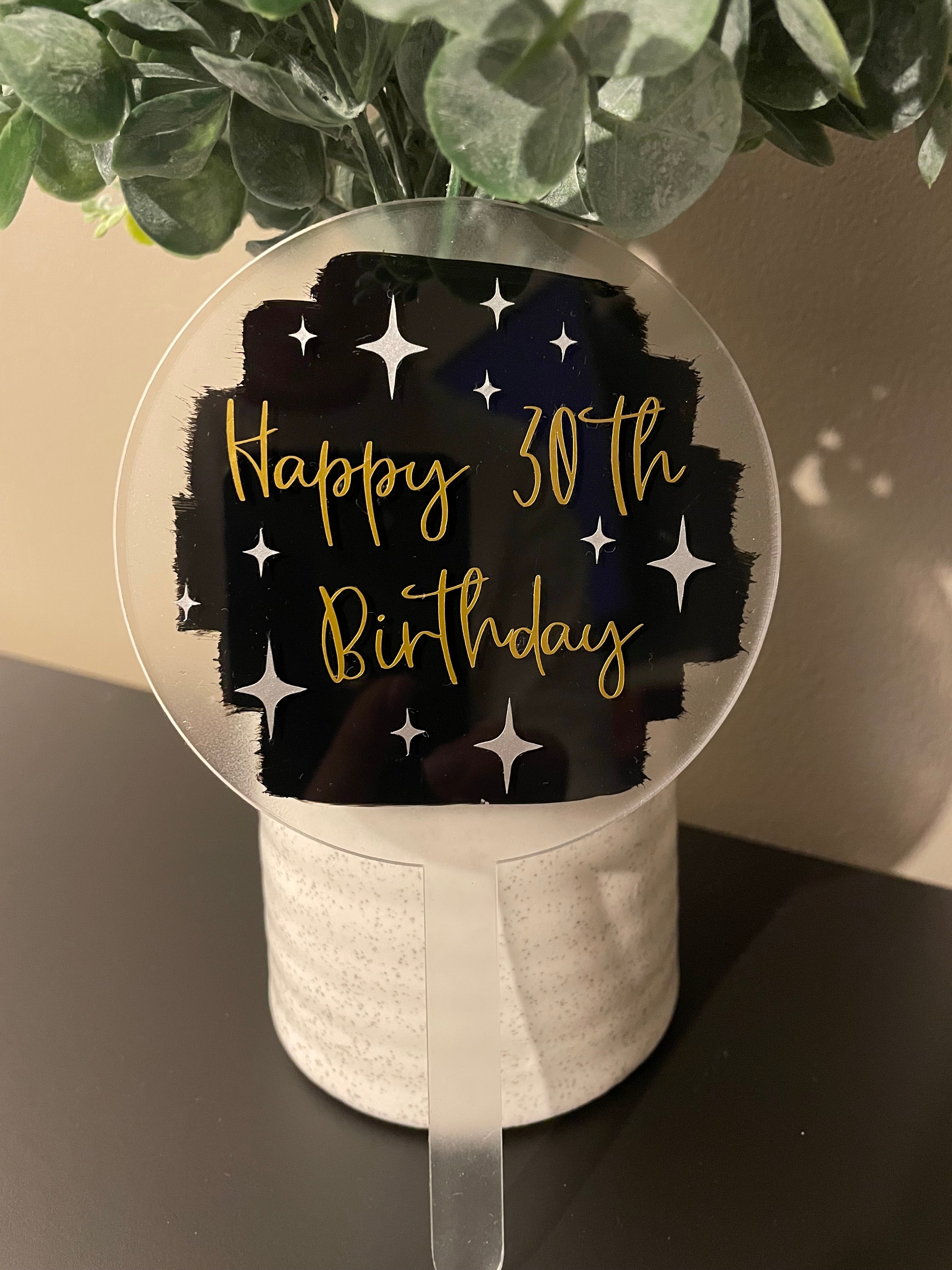 Birthday Milestone Cake Topper