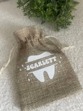 Personalised Jute Tooth Fairy Bag