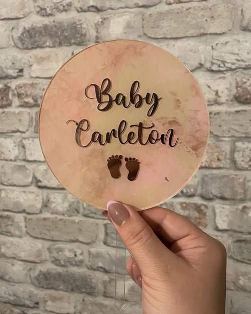 Marble Effect Cake Topper