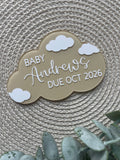 Personalised Acrylic Pregnancy Announcement Cloud