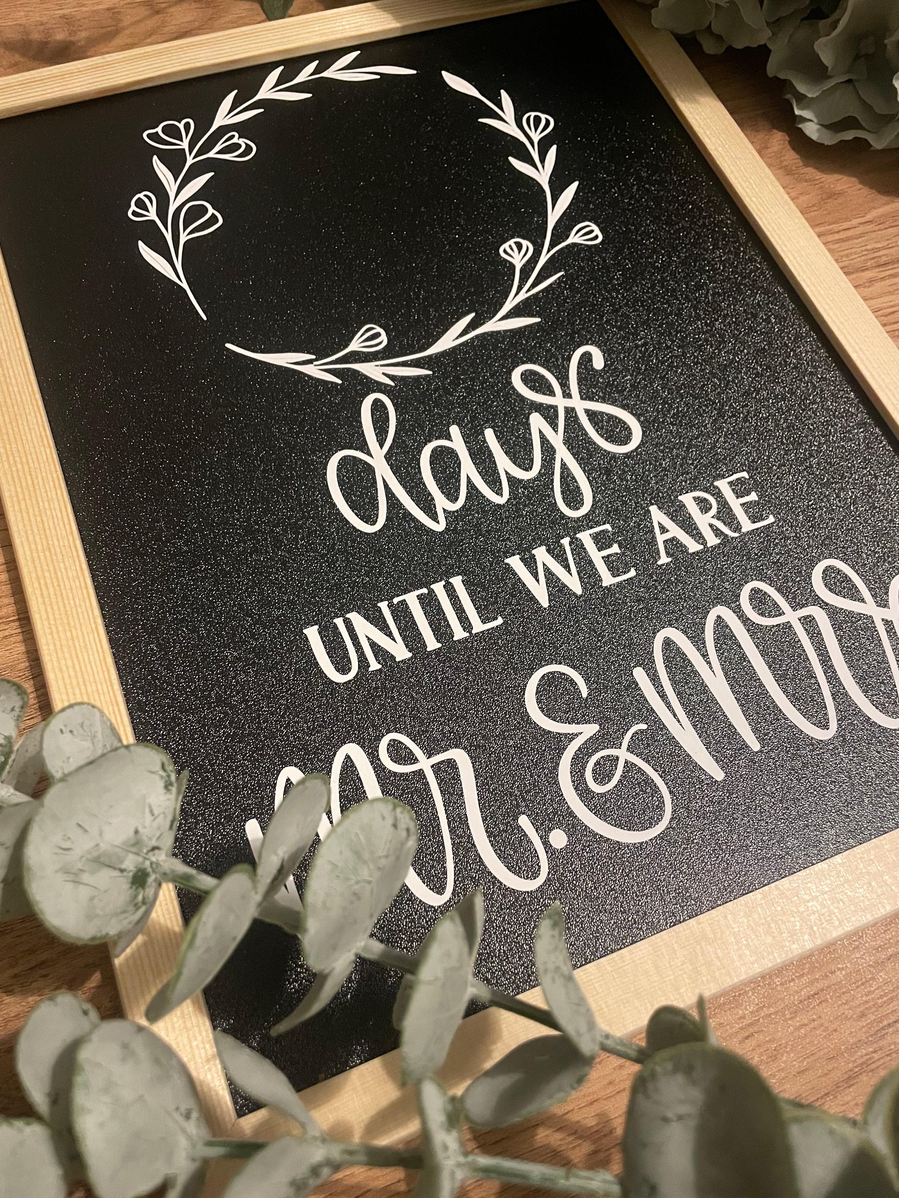 Wedding Countdown Chalkboard