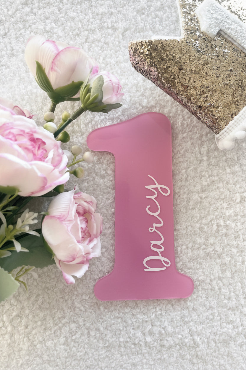 Personalised Acrylic First Birthday Sign
