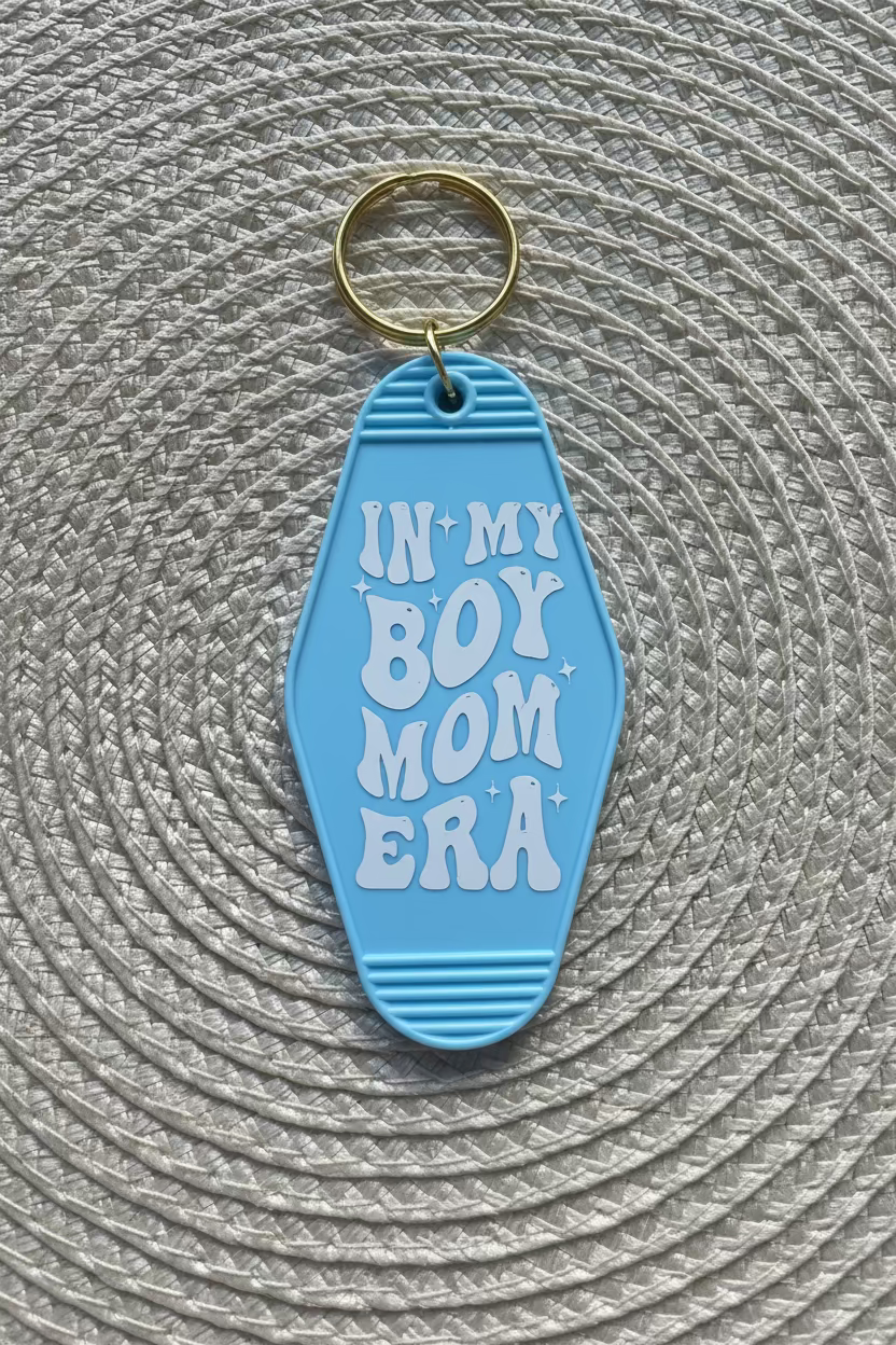 Boy Mom Era Motel Keyring