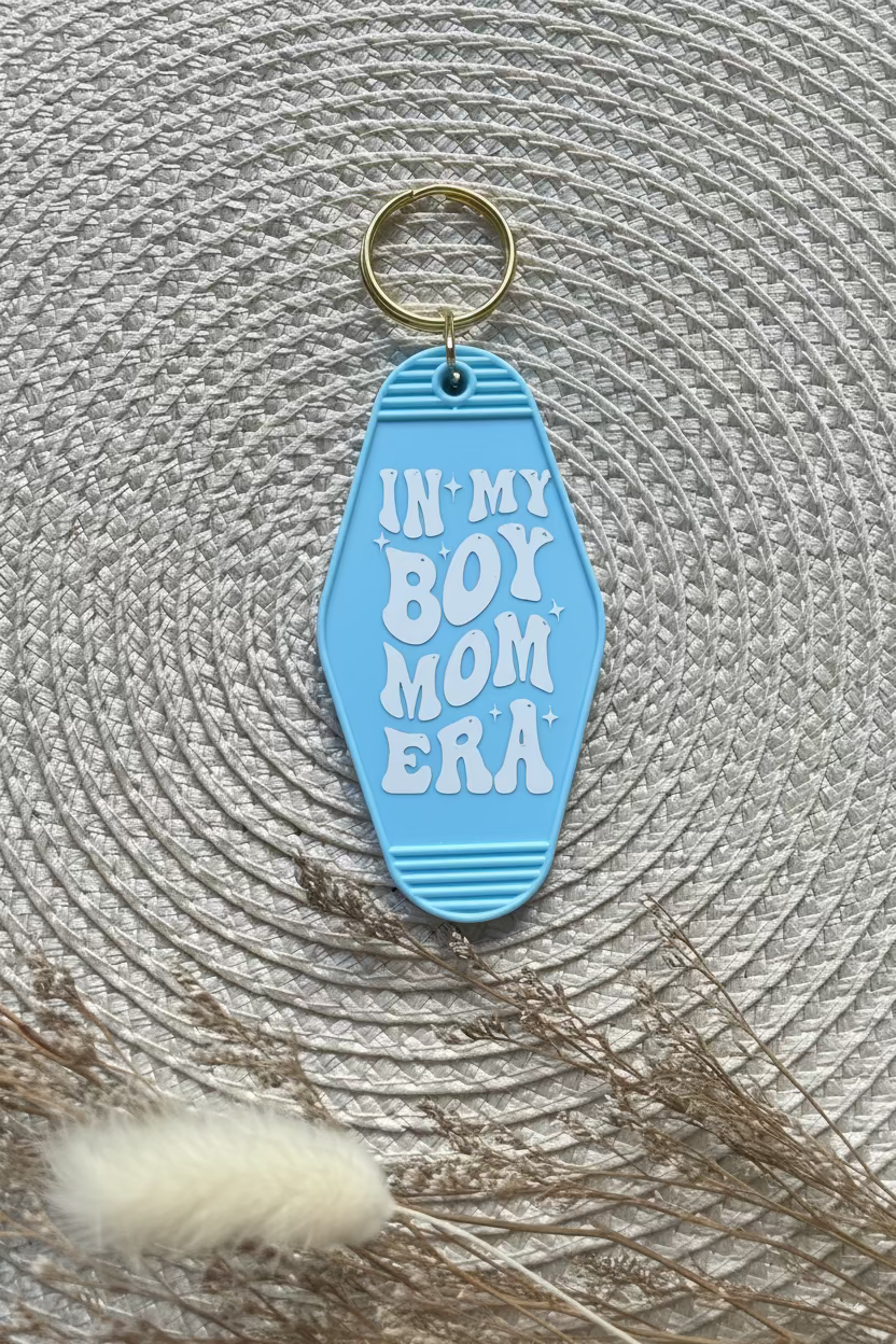 Boy Mom Era Motel Keyring
