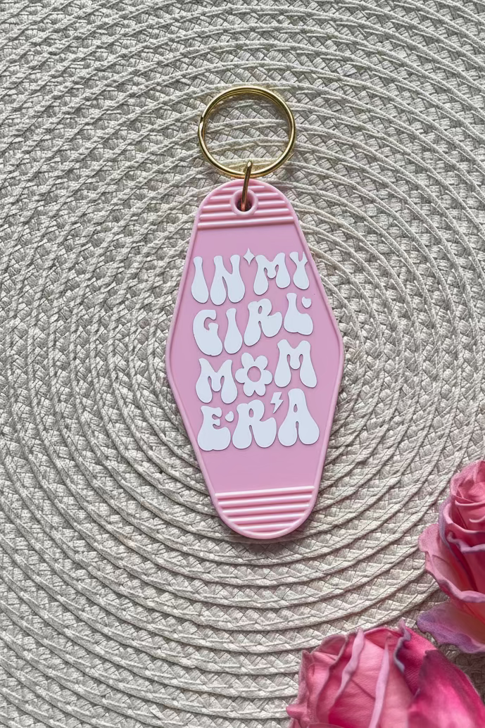 Girl Mom Era Motel Keyring