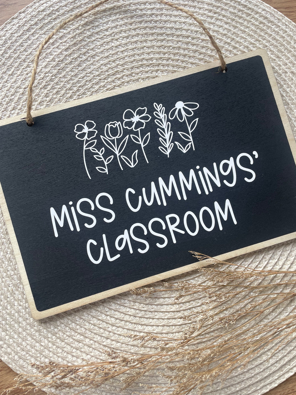 Personalised Teacher Chalk Board Door Sign