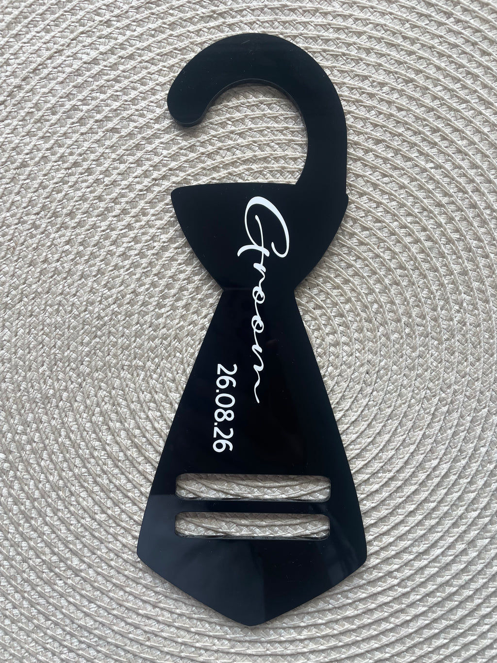 Personalised Groom Acrylic Tie Holder