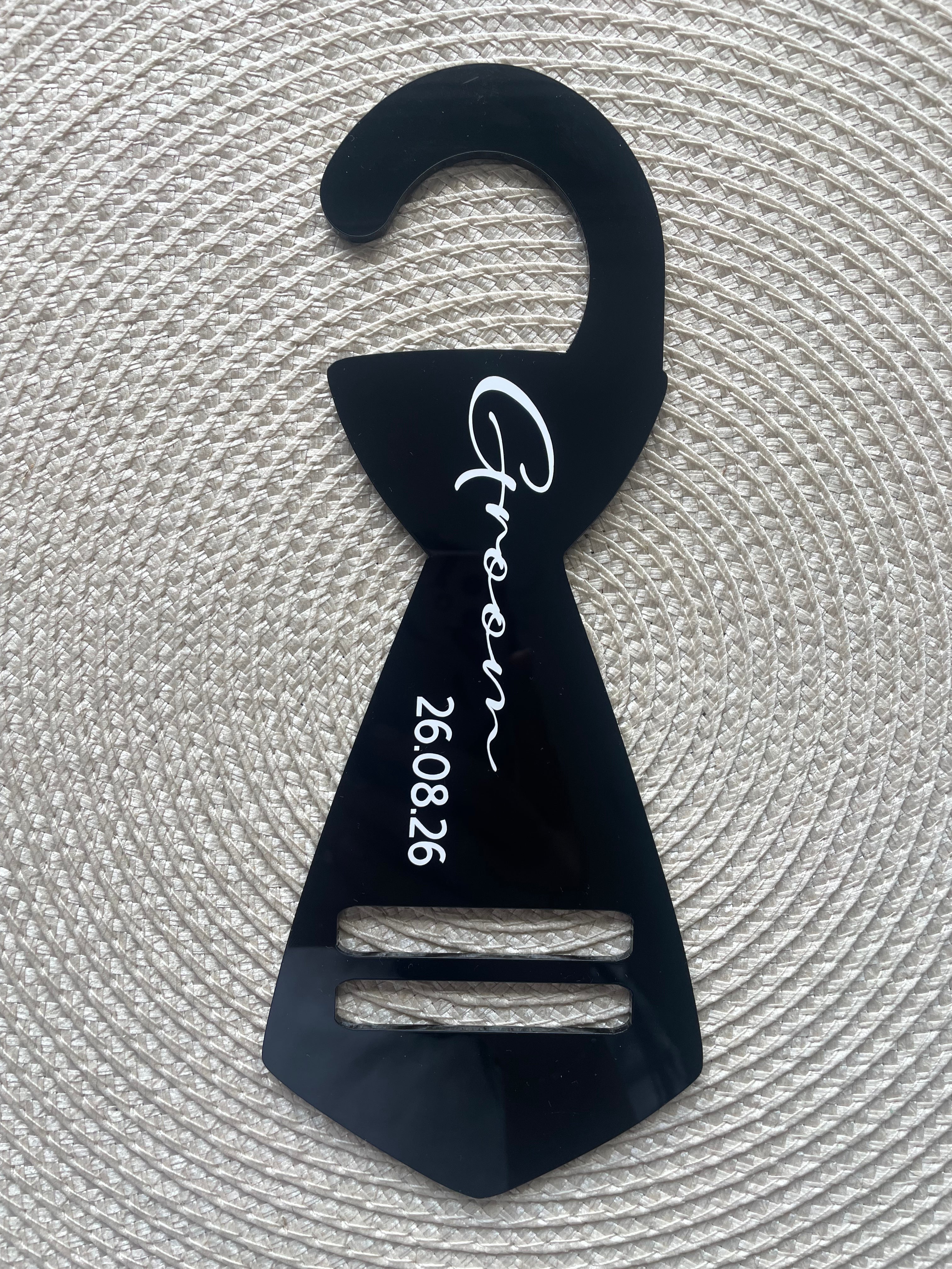Personalised Groom Acrylic Tie Holder