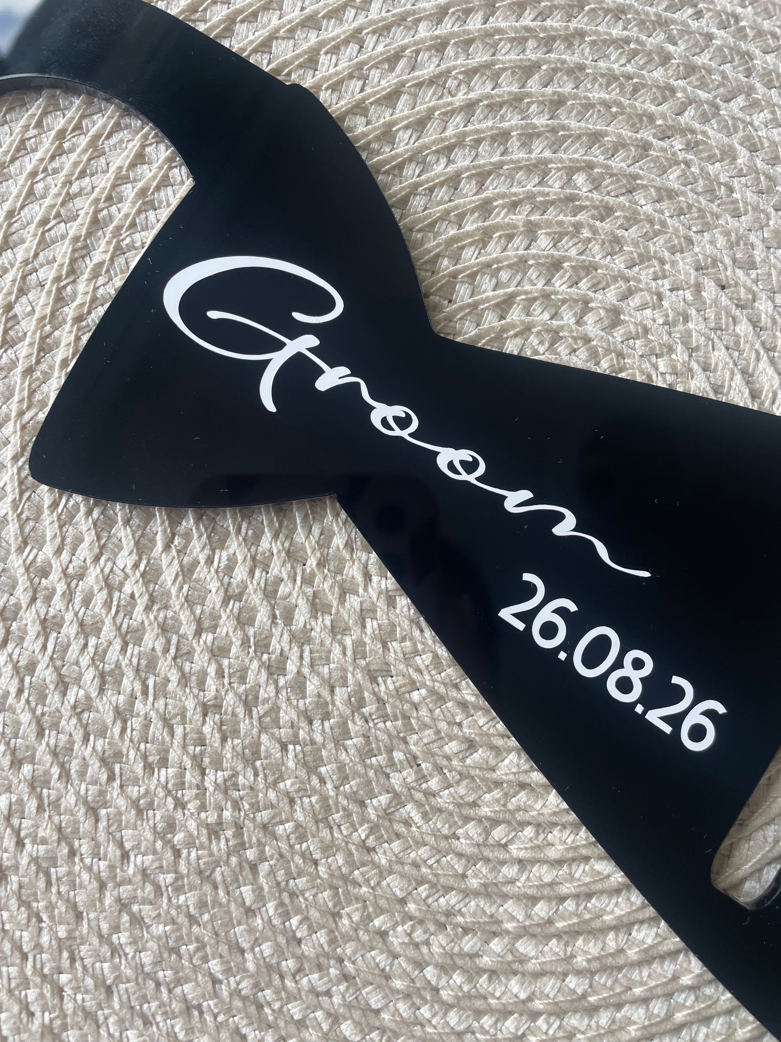 Personalised Groom Acrylic Tie Holder